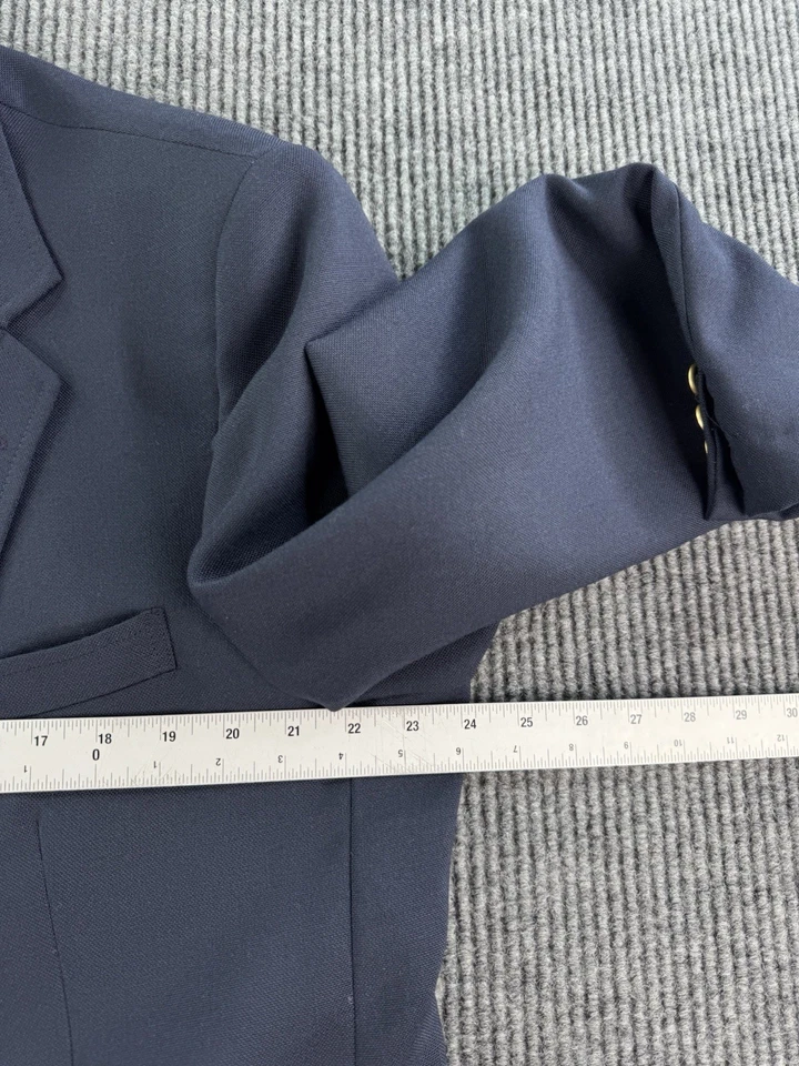 Vintage Rogers Aristocrat Blazer 46 R Navy Wool Gold Button Logo University - Image 2 of 4