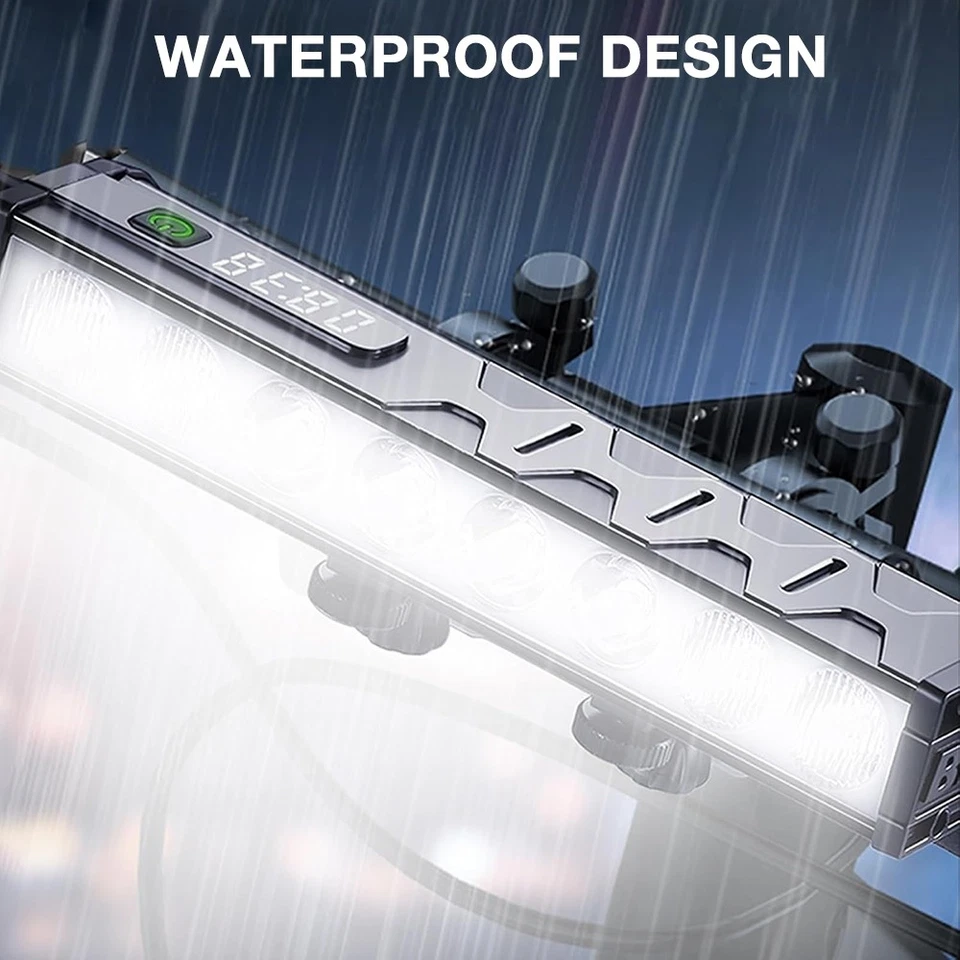 Super Bright LED Bicycle Light Front 10000mAh Bike Light Flashlight USB Charging