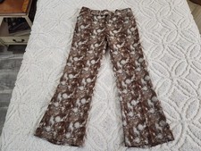 Vintage Bell Bottom Disco Pants Men's 34 x 28 Tie-dye Disco / Golf Slacks 70s