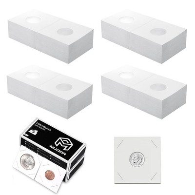 Upgraded Premium Coin Flips for Dime, 200 Pack Cardboard Coin Holder, Mylar Coin