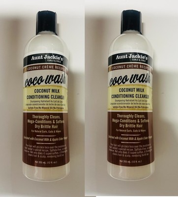 Aunt Jackie's Coco Wash Kokosmilch pflegender Reiniger 12oz/355ml (2er Pack)