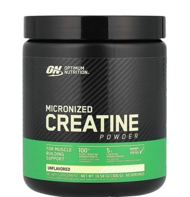 Optimum Nutrition Micronized Creatine Powder Unflavored, 10.6oz 300g 60 Servings