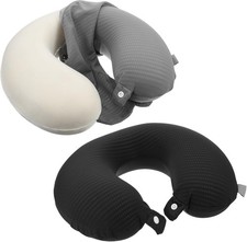 2 Pcs Neck Pillow Covers with Zipper, Cooling U Shaped Travel Pillow Case Cover,
