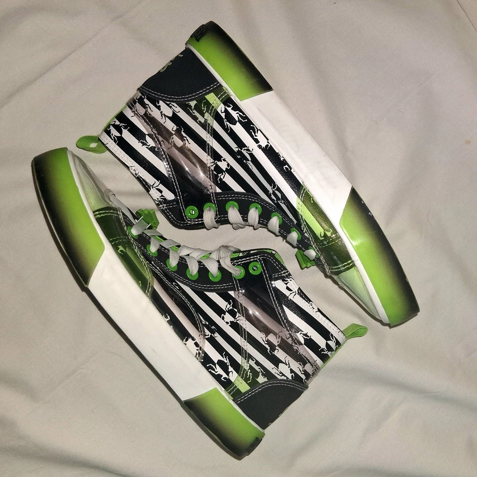 Ground Up Beetlejuice 高帮运动鞋女式 7 男式 5.5 LIME 绿色 — 第 3/4 张图片