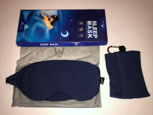 Mavogel Cotton Sleep Eye Mask  Design Light Blocking Sleep Mask Soft Blue AB