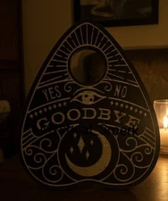 Haunted Active Spirit Ouija Board Planchette Curse Baphomet Moon Found Abandoned
