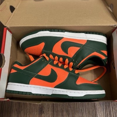 Size 8 - Nike Dunk Low Miami Hurricanes for sale online | eBay