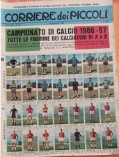 Corriere dei piccoli N 38 1966, con difetto, figurine calcio e soldatini.