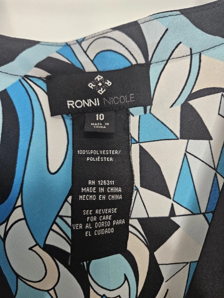 Vestido De Colección Y2K Ronni Nichole RN Studio Mujer Mujer 10 Multicolor BoHo Abstracto Foto 3 de 4