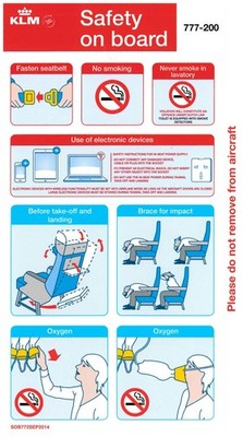 Safety Card / KLM / Boeing 777-200 / 2014 [SOB772SEP2014]