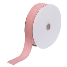 Velvet Ribbon 1 1/2 Inch x 10 Yard Single Face Spool Silky for DIY Light Pink