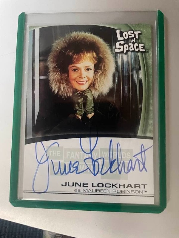 June Lockhart Signed Card  Lost in Space