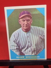 1960 Fleer baseball cards box Roger Bresnahan Hall Of Fame Player Cubs