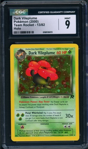 Dark Vileplume (Unlimited) graded CGC 9 for sale on eBay