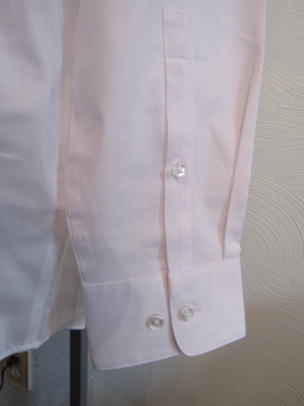 calvin klein steel + regular fit stretch wrinkle free white dress shirt L 16.5 thumbnail 4
