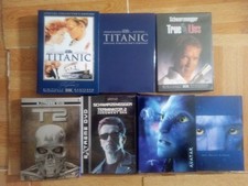 James Cameron Lot Avatar 3 Disc Extended Blu-ray T2 True Lies Titanic DVD Read