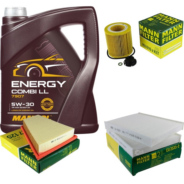 Mann Inspektionspaket 5L Mannol Energy 5W-30 FüR BMW F10 F18 520I F07 528I-image