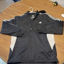 Adidas Men’s Essentials Warm-Up 3-Stripes Track Jacket Zip Up Black Medium M