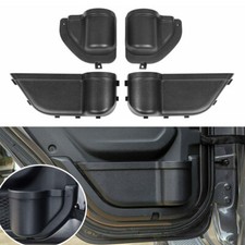 Black Front Rear Door Pocket Storage Box Organizer For Jeep Wrangler Jl Jt 18 Black Front Rear Door Pocket Storage Box Organizer For Jeep Wrangler Jl Jt 18