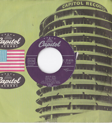 Nat King Cole -Wild Is Love / World Of No Return- 7'' 45 Capitol Records