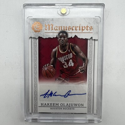 2016-17 Hakeem Olajuwon Panini Excalibur Manuscripts Auto /149