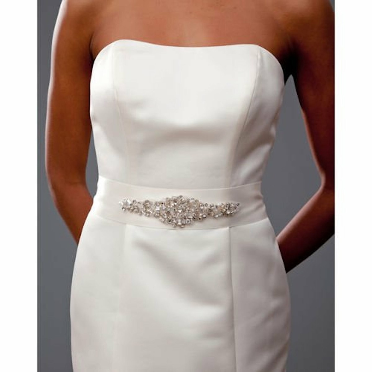 Nina Bridal Crystal Braid Sash 2336-bridal-bracelet-crystal-  main image 3