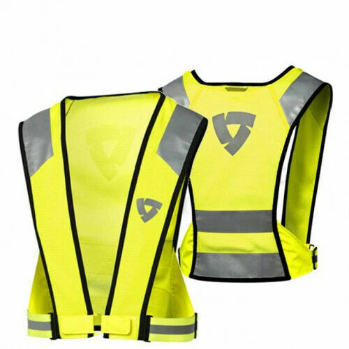 Gilet e smanicati gialli per motociclista