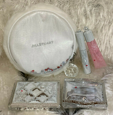 Jill Stuart White Love Story Collection-Eye/Mascara/Powder/Lip/Pouch-LE-RARE~*