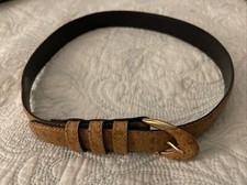 Vintage Pelletier Italy 29'33" M Leather Belt "ostrich" Look
