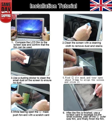 Anti-Glare MATTE Laptop Screen Universal Protector LCD Guard 15.6” Film Screen - Picture 5 of 5