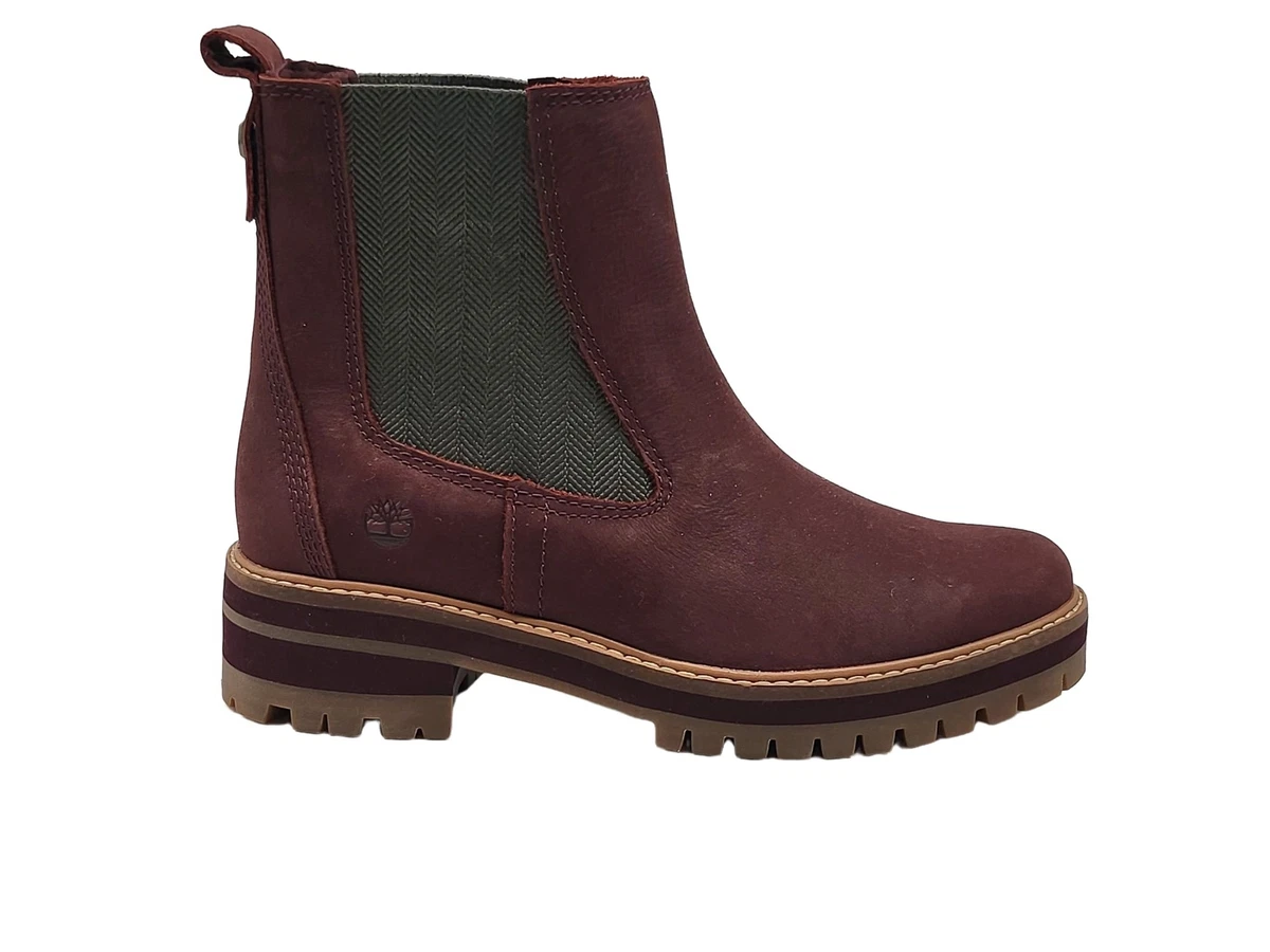 timberland burgundy chelsea boots