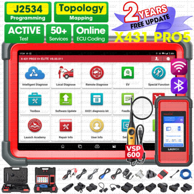 LAUNCH X431 PRO5 PAD V+ Diagnostic Scanner IMMO Key Programming Coding Tool TPMS