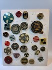 Collector'S Card Of 25 Antique Celluloid Buttons ~ 5/8" To 2 1/4"