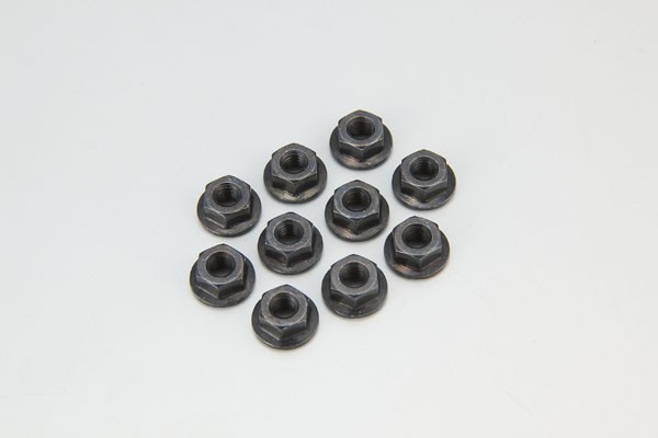 KYOSHO NUTS, M4 x 4.5mm FLANGED (10PCS), 1-N4045F