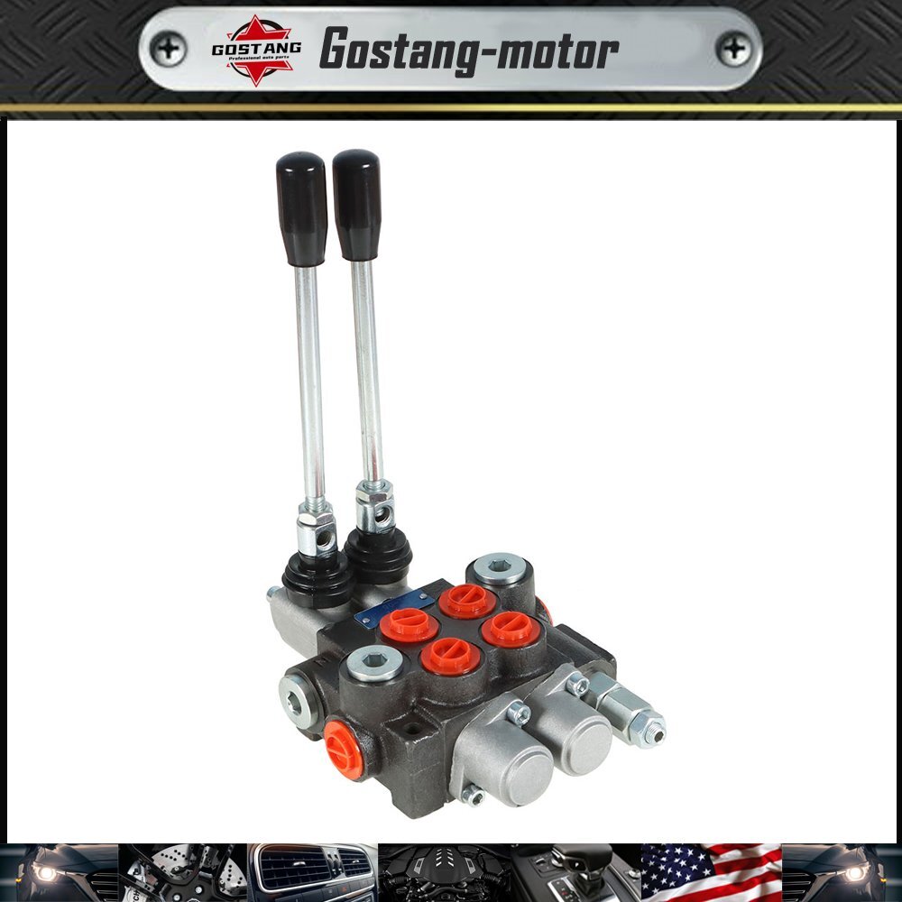 11 GPM 2 Spool Hydraulic Monoblock Double Acting Control Valve SAE