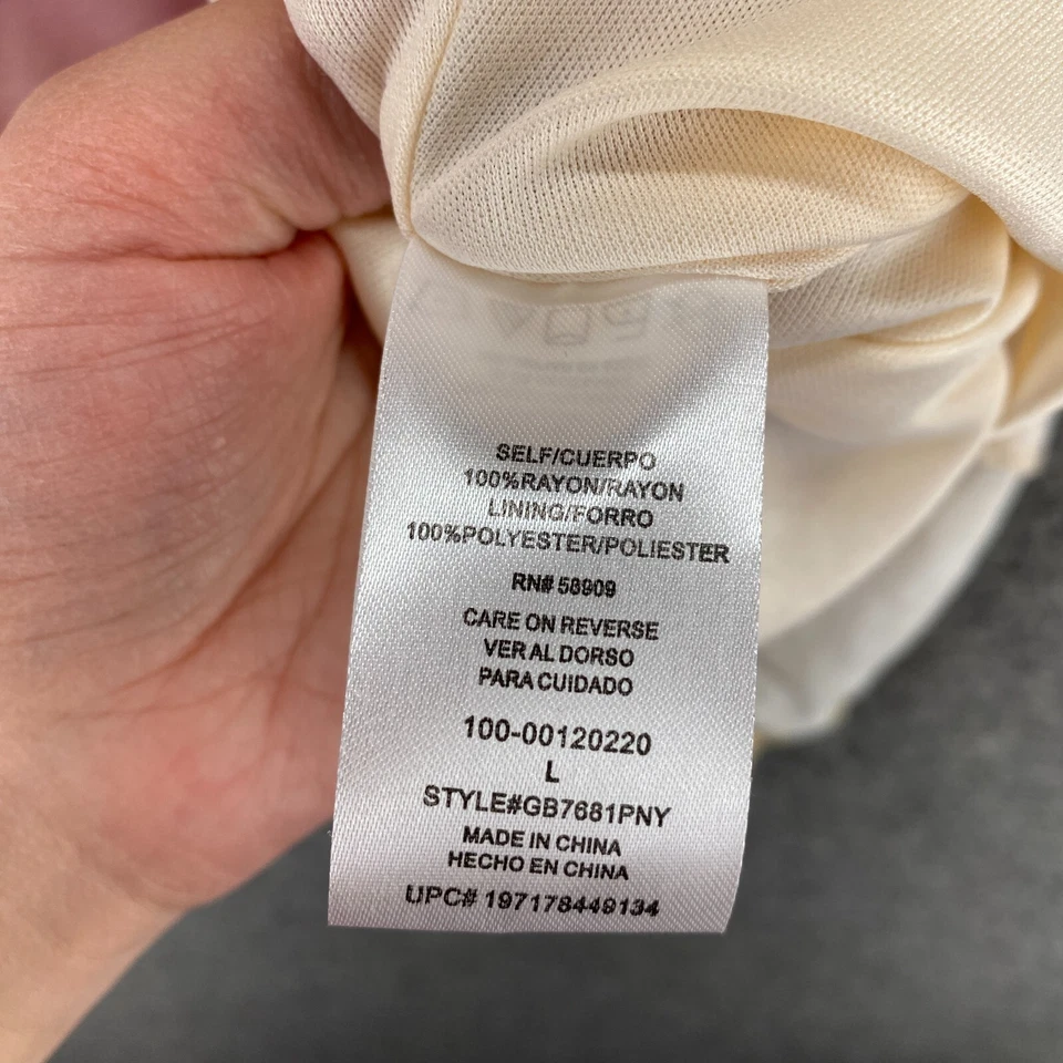 GB надежном платье женщин L большой розовый омбр короткий подпоясанный воротник короткий рукав с подкладкой - Изображение 4 из 4