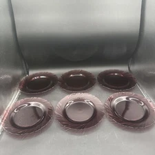 Bormioli Rocco Swirl Dessert Plates Amethyst  Set Of 12 by Duralex France 7 3/4