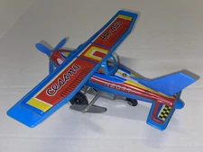 For Repair Vintage TOY KEY-WIND Airplane Plane Cessna HR-453 Tin Litho Plastic