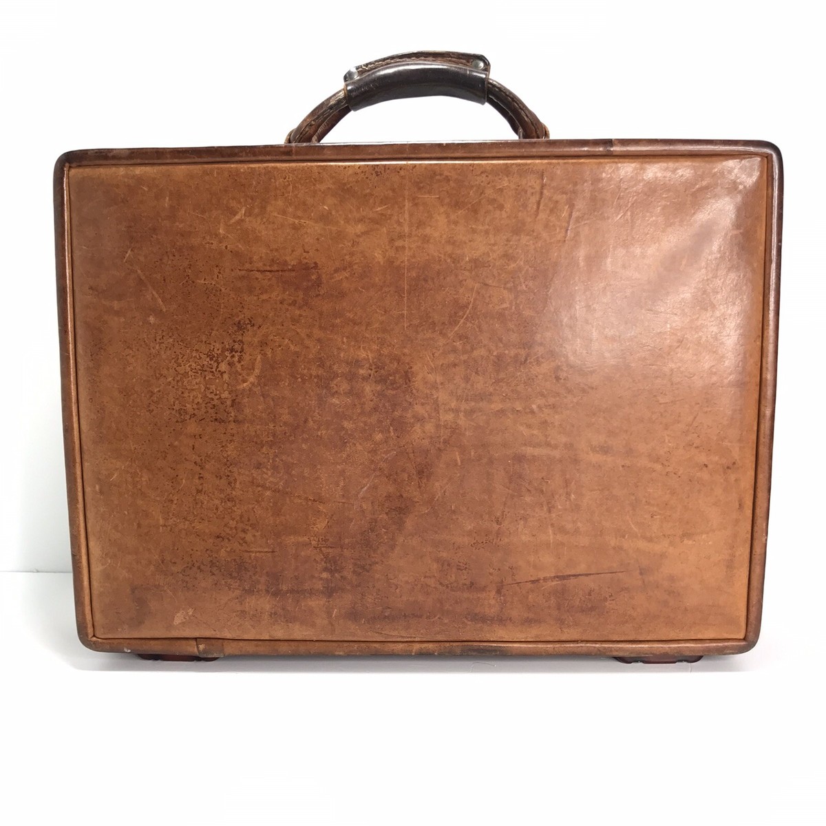 Vintage Hartmann Brown Leather Briefcase Attache w/ Combination