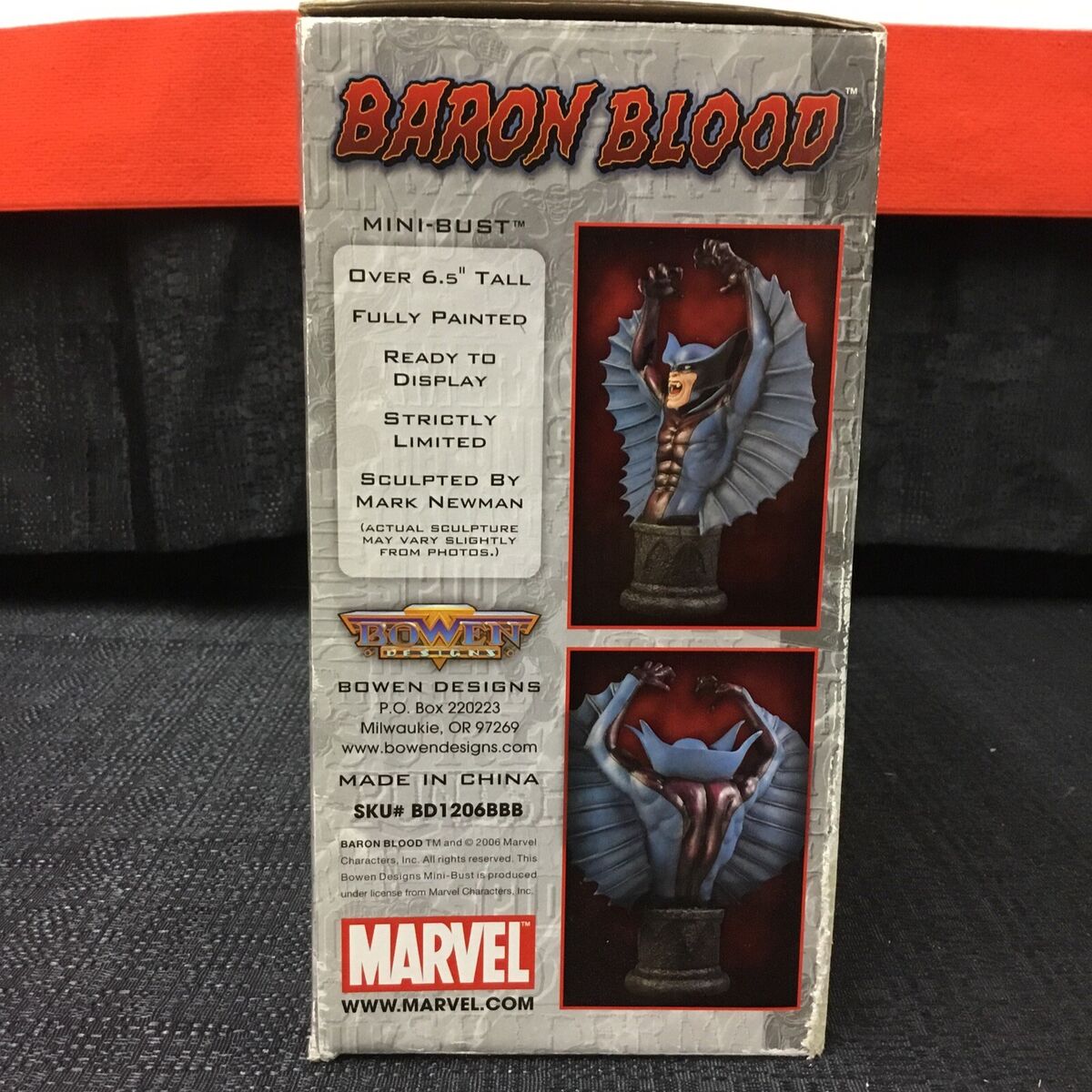 Bowen Designs Baron Blood Mini Bust #957/1500 *Marvel Sample Bowen Designs Baron Blood Mini Bust #957/1500 *Marvel Sample
