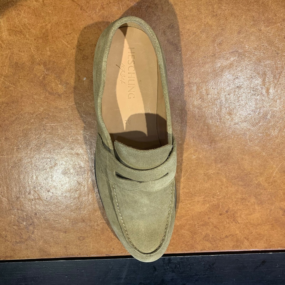 HESCHUNG TAN SUEDE LOAFER Leather flats Heschung Beige size 8 UK in Leather - 41325564 main image 3