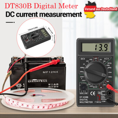 Digital Multimeter DT-830B AC DC LCD Strommesser Strom Voltmeter Amperemeter 9V