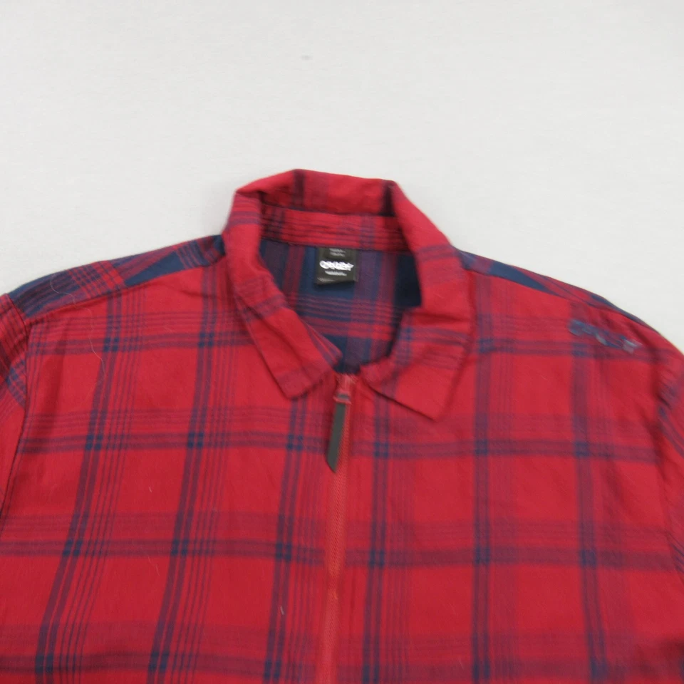 Oakley Jacket Womens Large Full Zip Long Sleeve Outdoors Plaid Shirt - Image 2 of 4