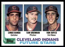 1982 Topps #141 Chris Bancon Tom Brennan Von Hayes Rookie Cleveland Indians