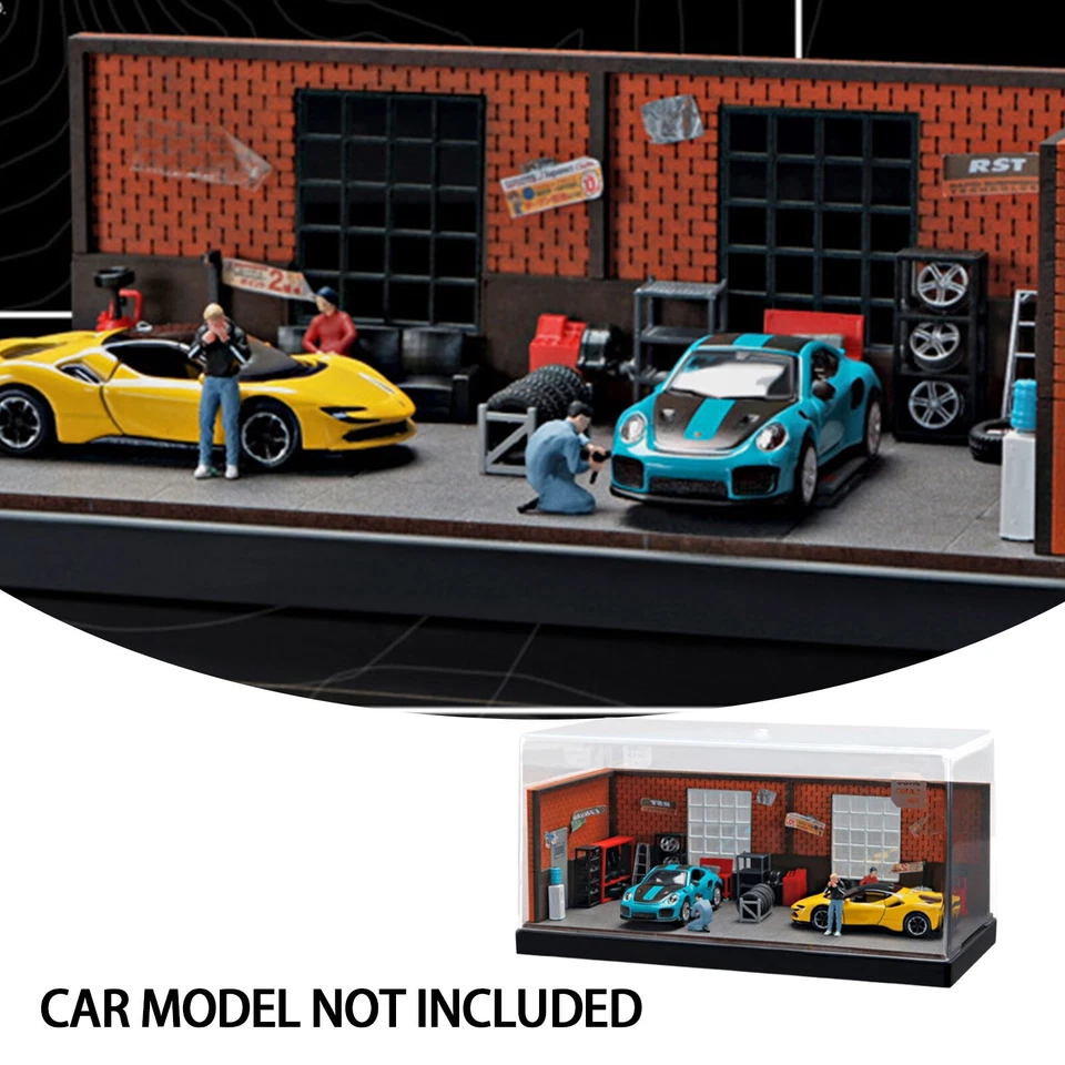 1:64 Diorama Car Garage Model Repair Workshop Scene Display Building Model New - Image 4 of 4