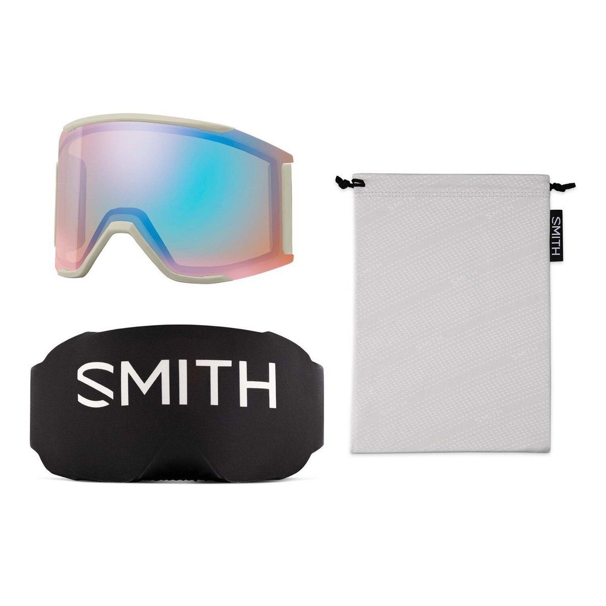 ◆SMITH SQUAD◆調光◆Photochromic Red Mirror◆ Smith Squad S Snow Goggles, Black Frame, ChromaPop Pro