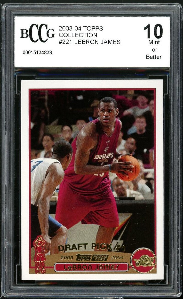 2003-04 Topps Collection #221 Lebron James Rookie Card BGS BCCG 10 Mint+