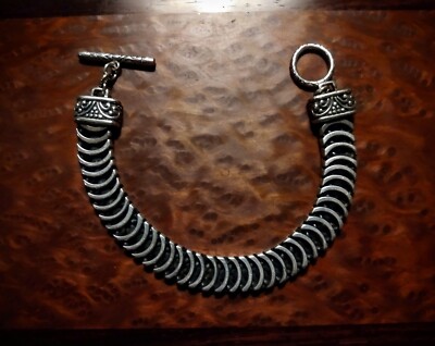 SALE!  Sterling Silber flachseitiges doppelseitiges 925 Armband 34 g. Sehr schön.