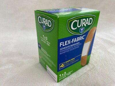 CURAD Flex-Fabric Adhesive Bandages 1 X 3in 100/BX NON25660