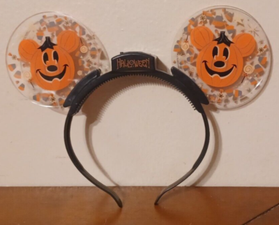 Disney Halloween Mickey Ear Headband Orange Pumpkin Glow  display picture 1
